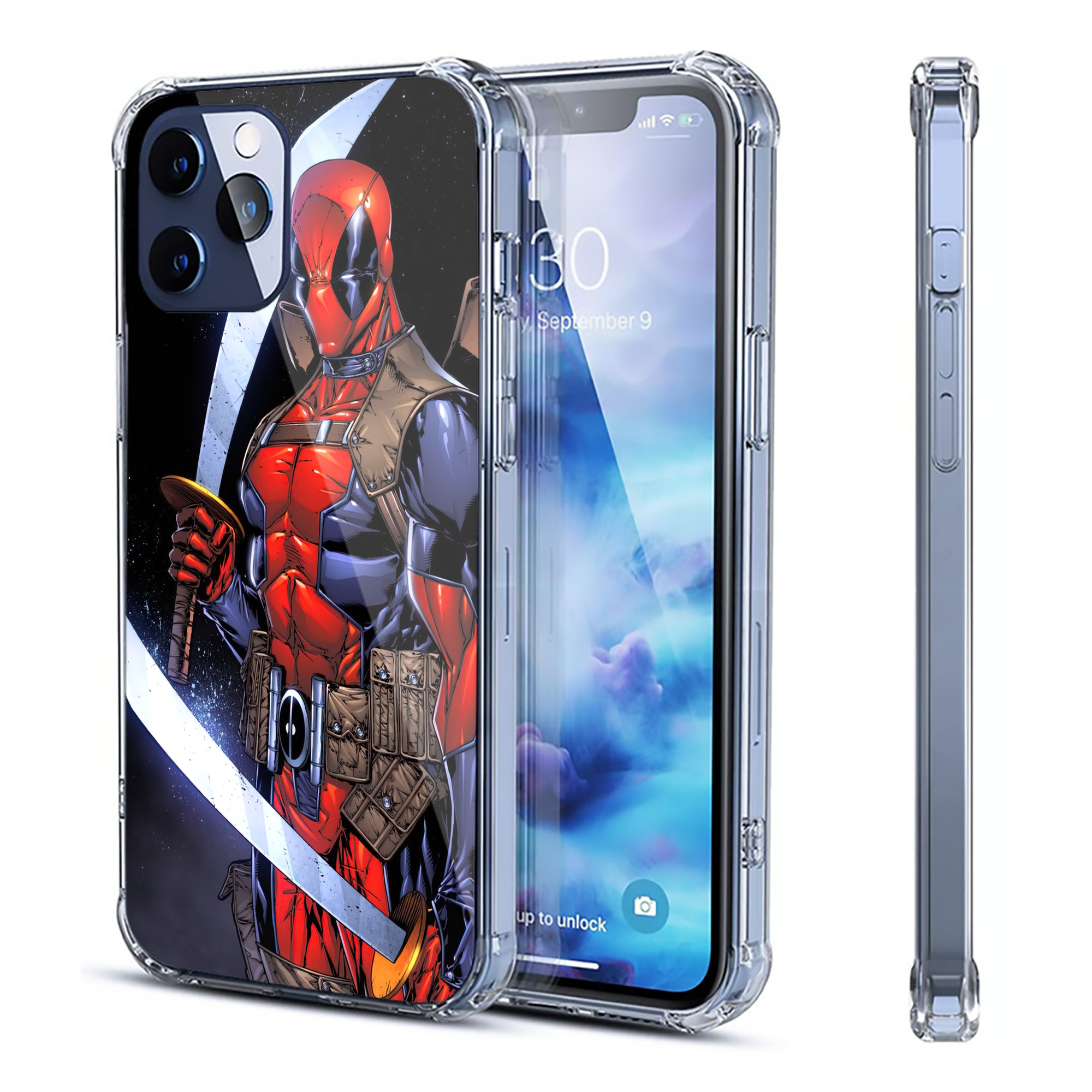 （画像用） Deadpool デッドプール 【iPhone 12シリーズ対応】透明スマホケース（クリアソフトケース）
